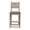 Baxton Studio Heyna MidCentury Transitional Grey Woven Rope Mahogany Counter Stool 212-12809-ZORO - alternate 6